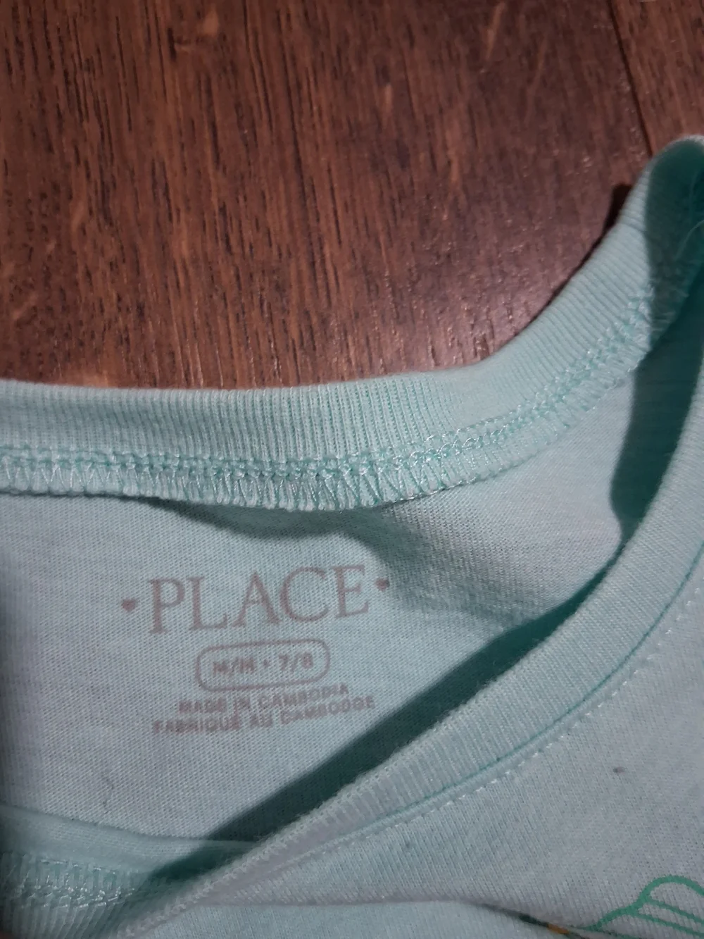 The Children's Place Light Aqua Blue Girls Matching Set Seahorse Two-Piece 7/8 - Picture 3 of 4